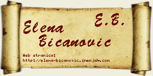 Elena Bicanović vizit kartica